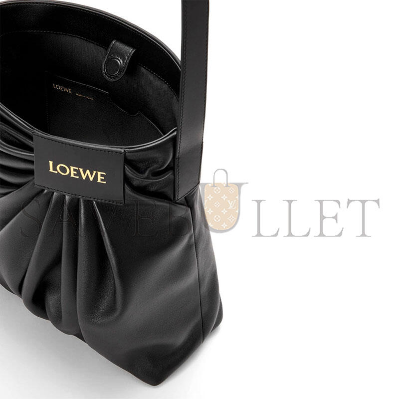 LOEWE DRAPED TOTE IN MELLOW NAPPA LAMBSKIN ADHBDPTX01-1100 (30*29*13cm)